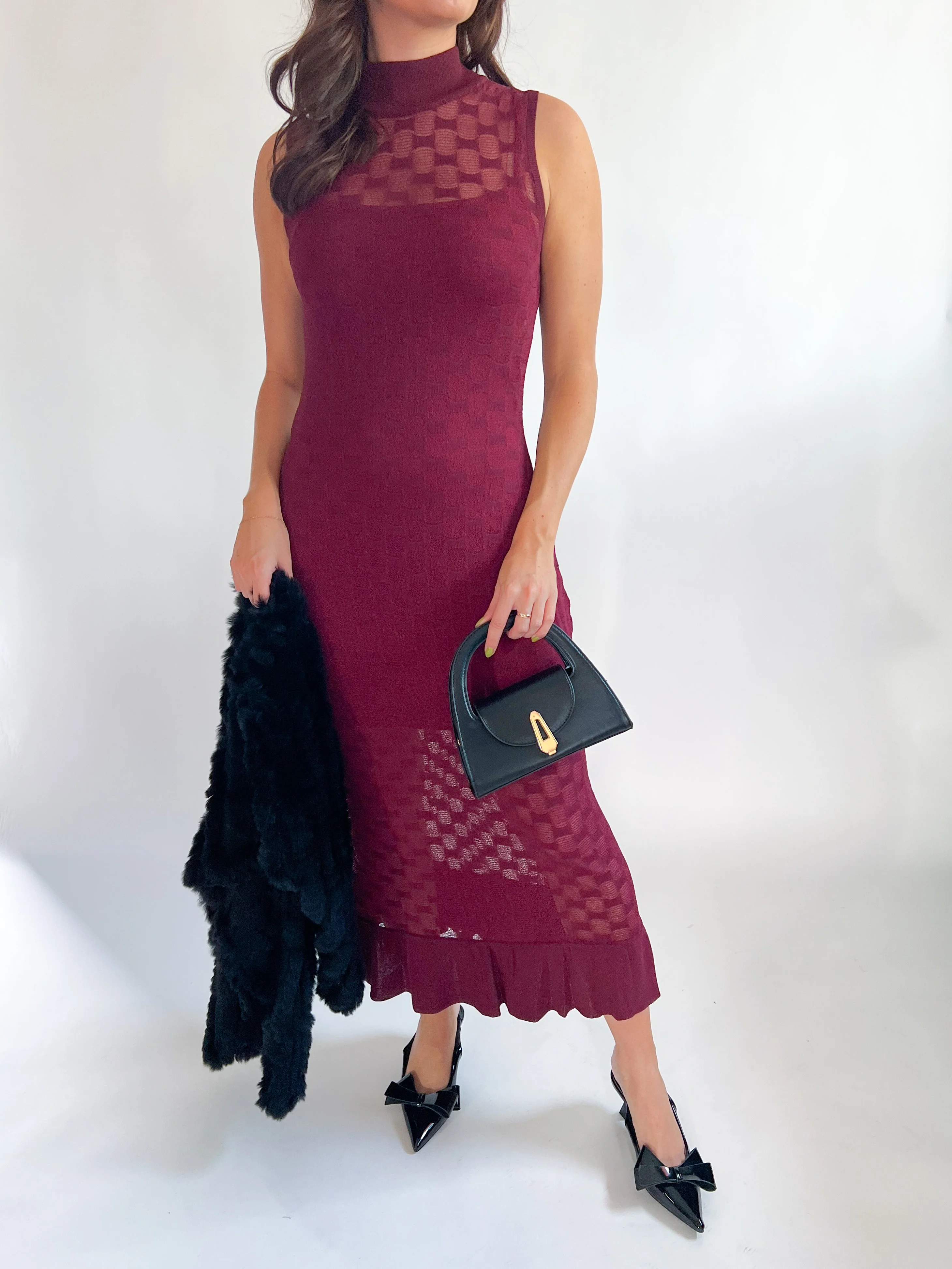 Kinsley Sheer Knit Maxi Dress