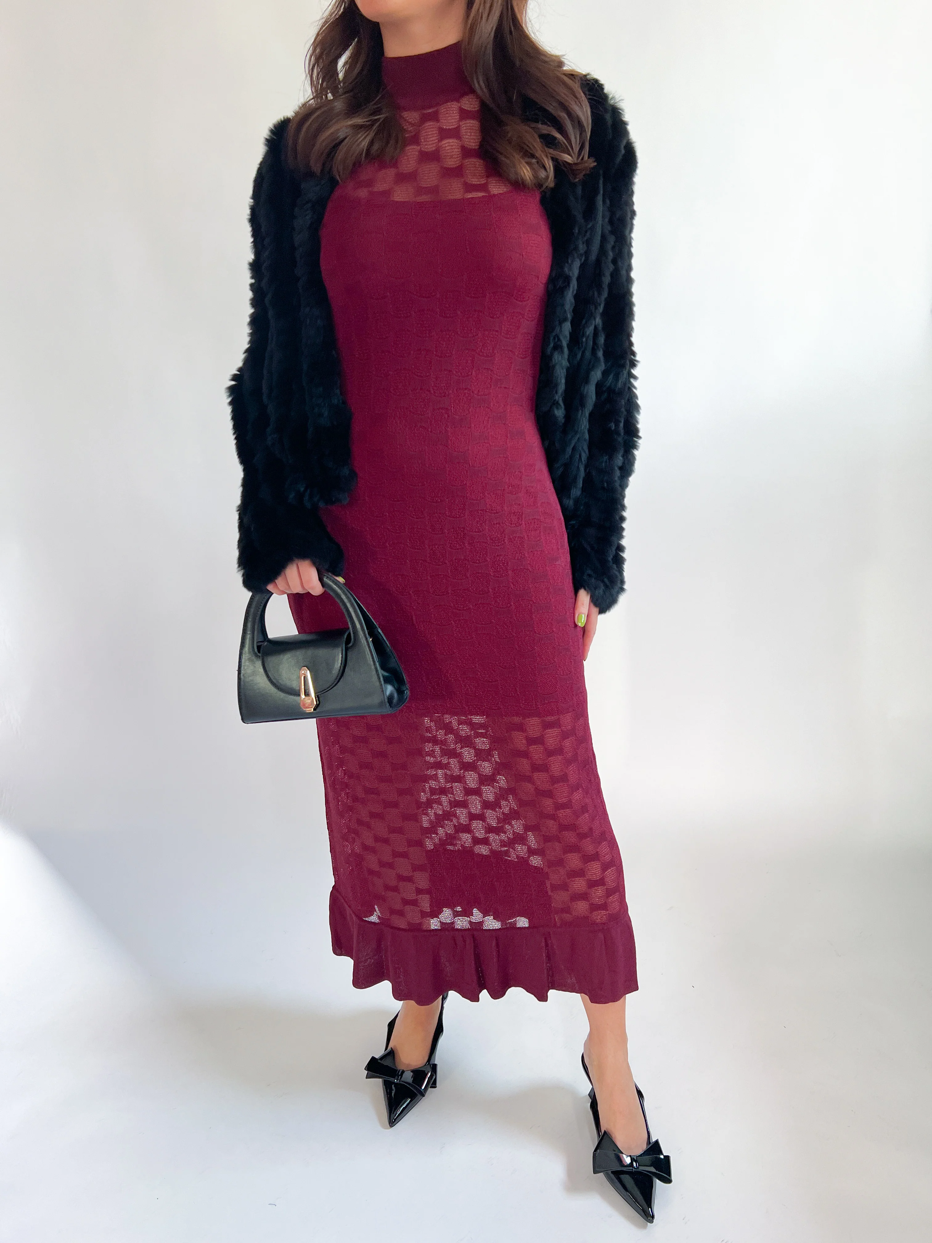Kinsley Sheer Knit Maxi Dress - Image 2