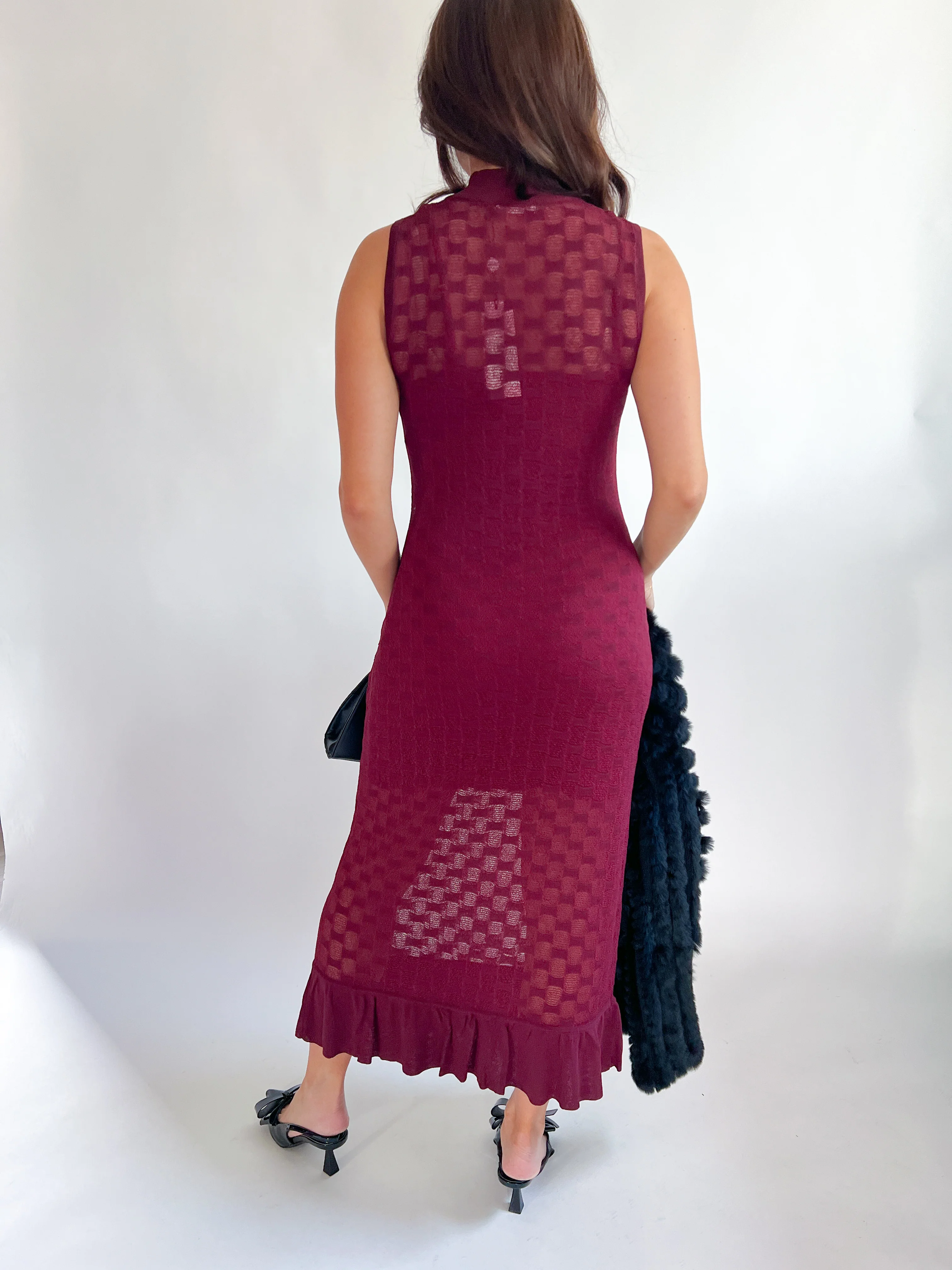 Kinsley Sheer Knit Maxi Dress - Image 3