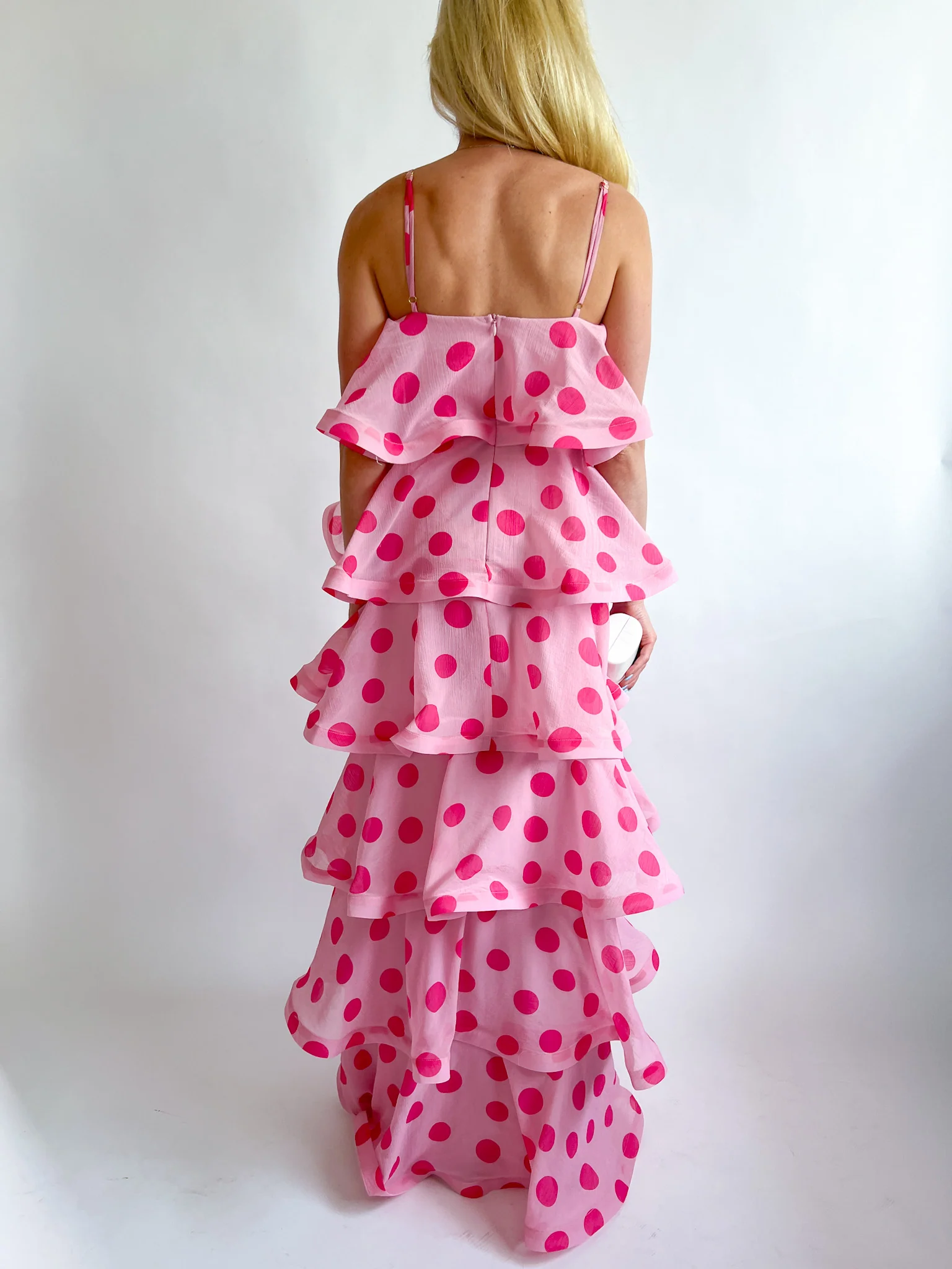 Sola Polkadot Tiered Maxi Dress - Image 4