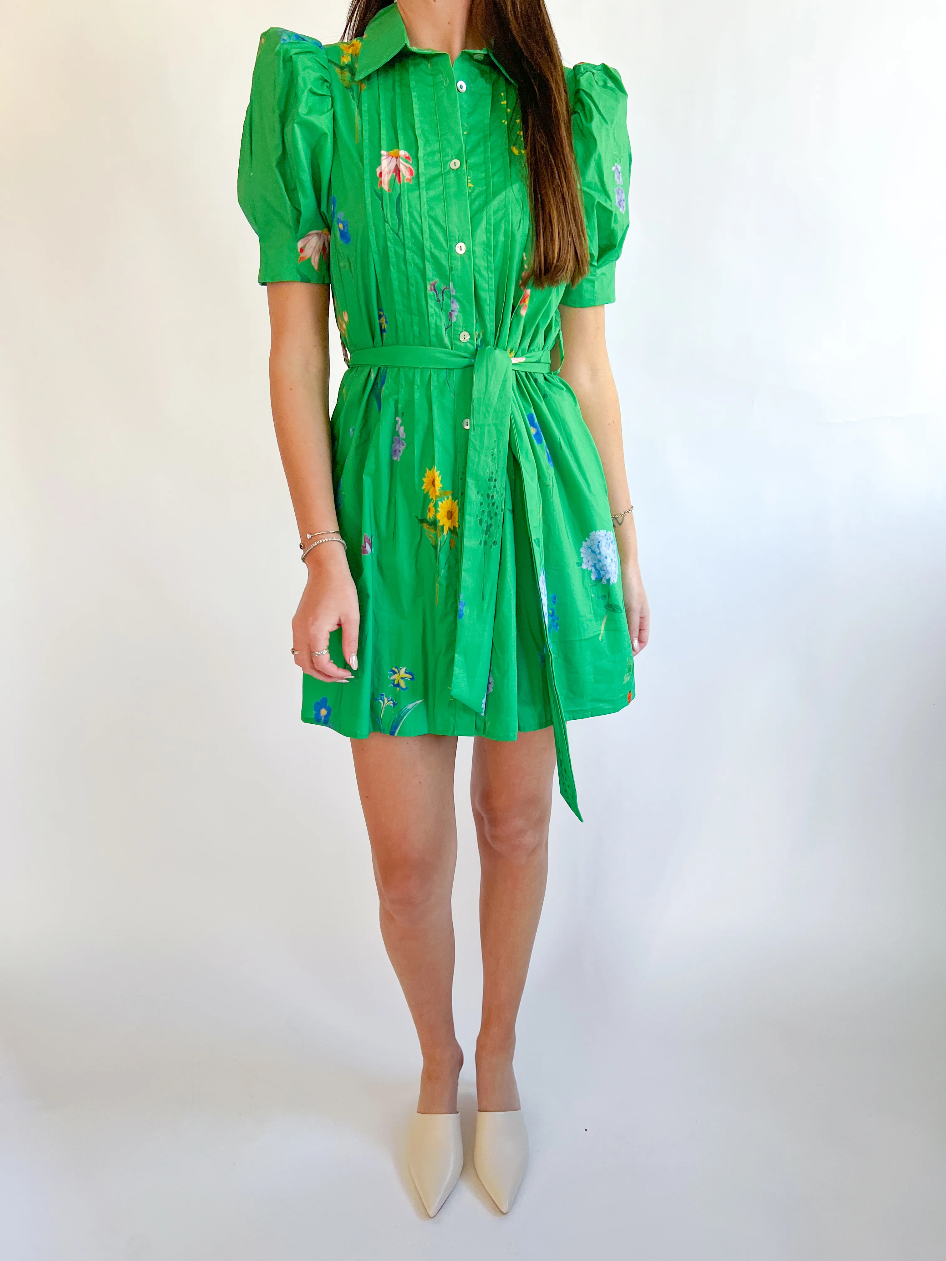 Spring Pleated Dress - Image 2