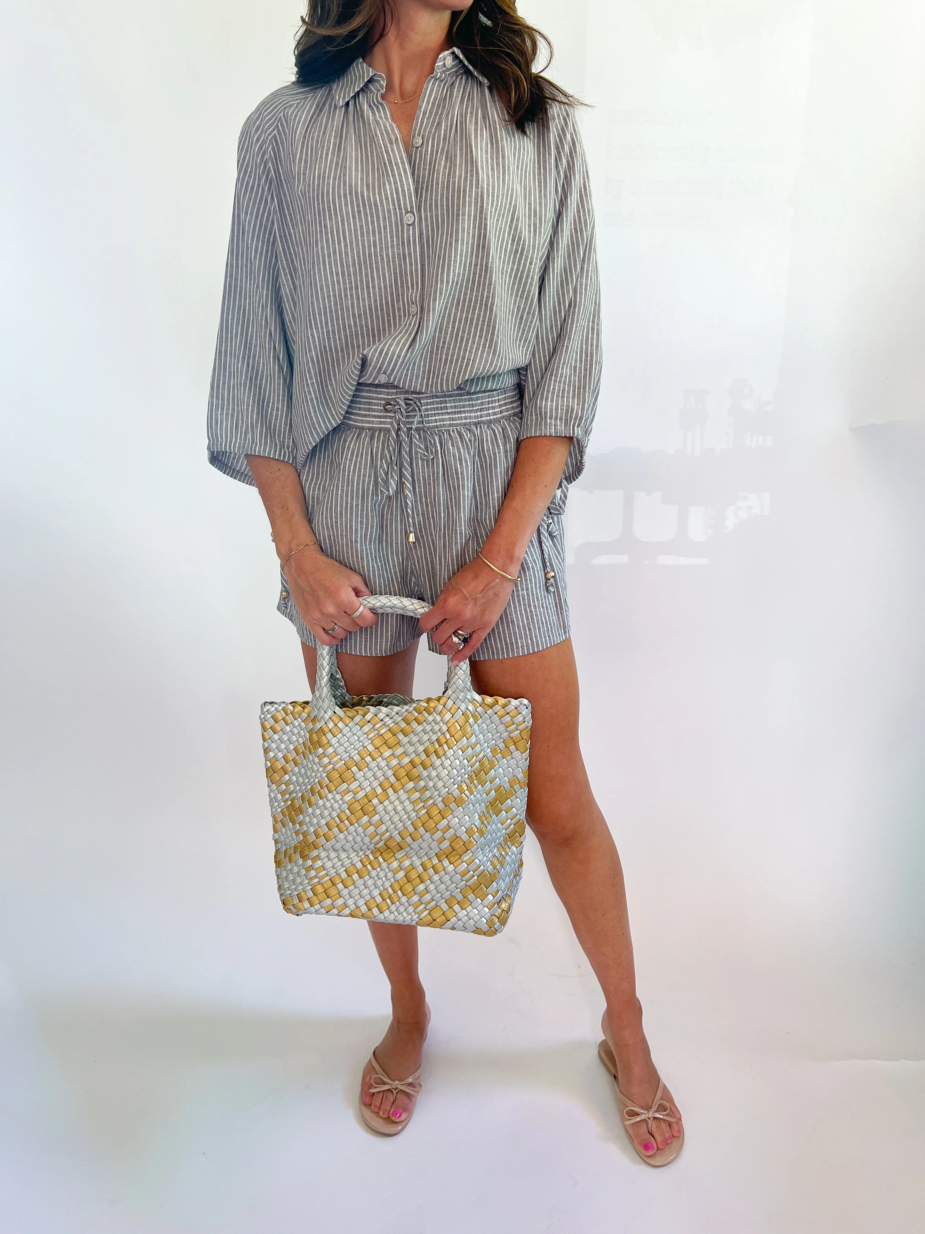 Stone Stripe Penny Shorts - Image 4