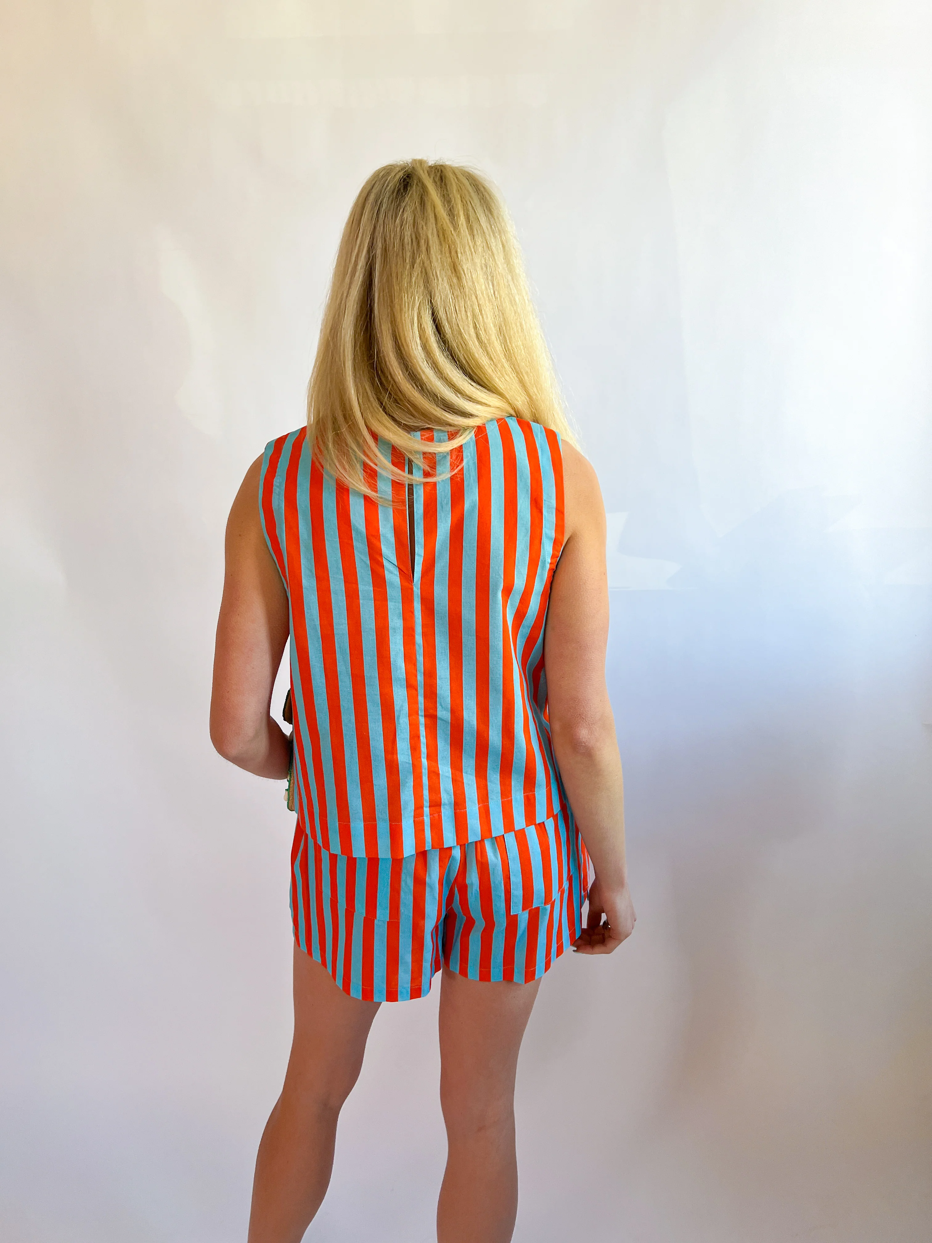 Citrus Blue Striped Shorts - Image 2
