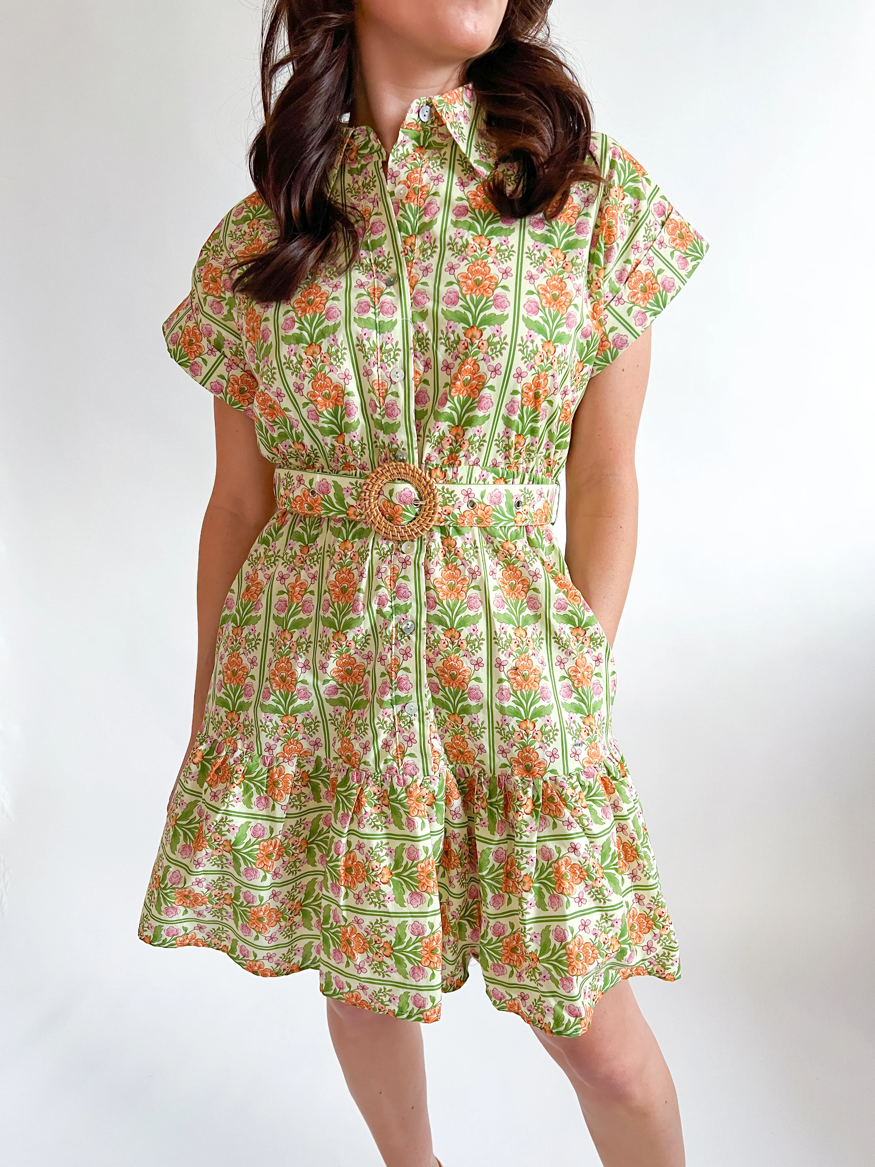 Tile Floral Mini Dress
