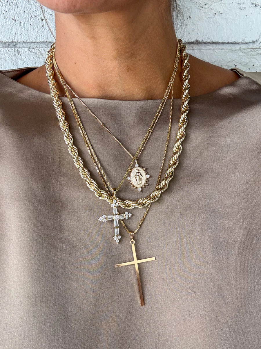 Vigil Cross Necklace - Gold - Image 2