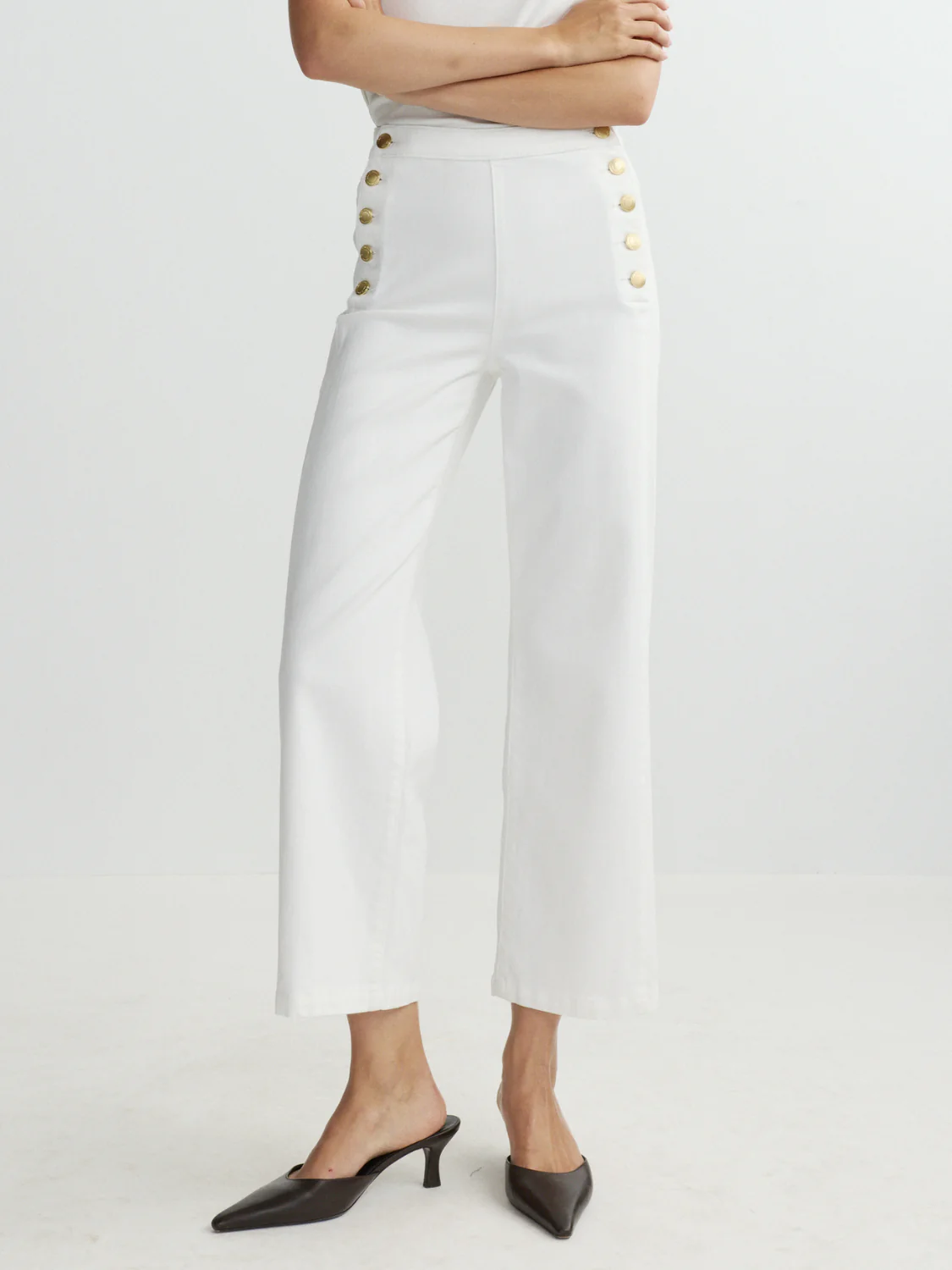 White Sailor Karmine Wide Leg Pants - Image 3