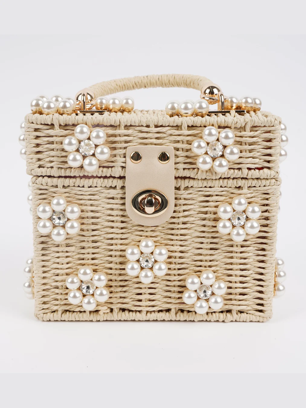 Wicker Bucket Daisy Flower Purse - Image 3