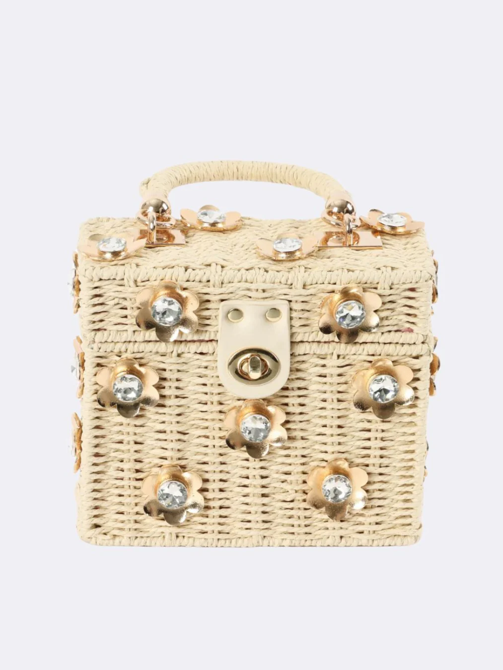 Wicker Bucket Daisy Flower Purse - Image 8