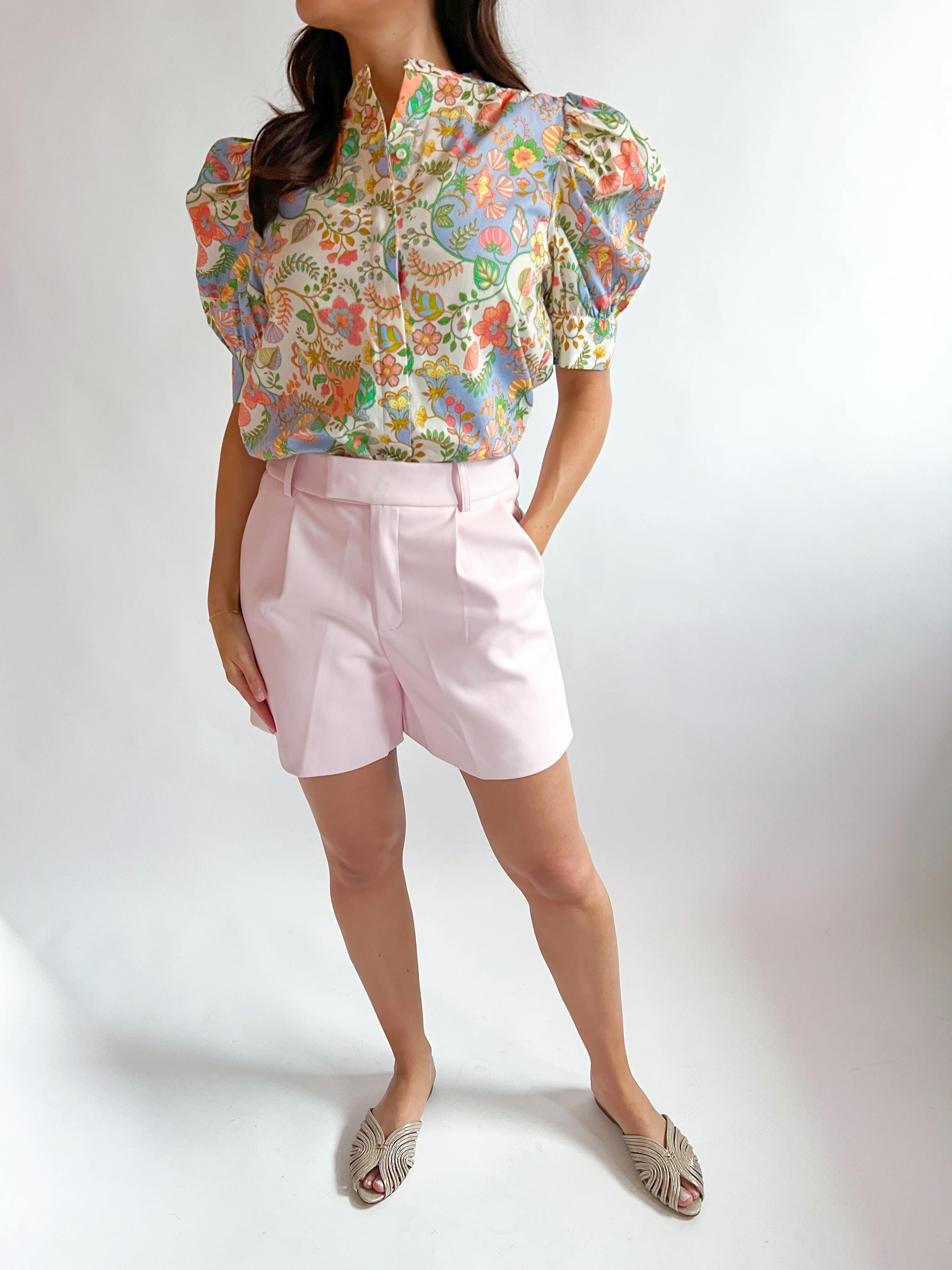 Zamara Floral Klina Drape Sleeve Top - Image 2
